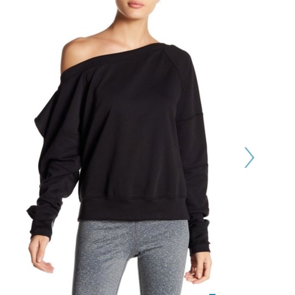 Free People Sweaters - NWT Free People Movement Ruffle Off the Shoulder M